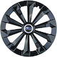 Set 4 Fame Black Car Hubcaps R15 Subaru Car Range