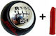 Gear Shift Knob Peugeot Citroen 5 Speeds + Adapter Natural Leather