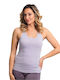 Mit Spaghetti-Träger Lilac Damen T-Shirt mit Racer Back