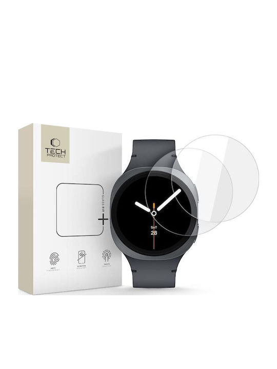 Tech-Protect Glass Fit+ Tempered Glass for the SAMSUNG Galaxy Watch 8 (44 mm) 2pcs