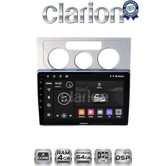 Clarion Ηχοσύστημα Αυτοκινήτου για Volkswagen Touran 2003 > 2010 (Bluetooth/USB/WiFi/GPS/Apple-Carplay/Android-Auto)