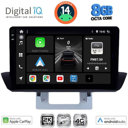 Digital IQ Ηχοσύστημα Αυτοκινήτου για Mazda BT-50 2012-2019 (Bluetooth/USB/WiFi/GPS/Apple-Carplay/Android-Auto) με Οθόνη Αφής 9"