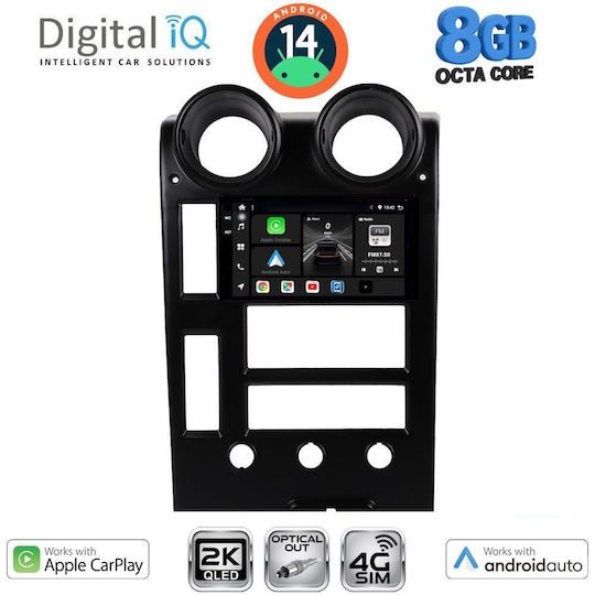 Digital IQ Car Audio System Hummer H2 2001-2007 (Bluetooth/USB/WiFi/GPS/Apple-Carplay/Android-Auto) with Touch Screen 9"