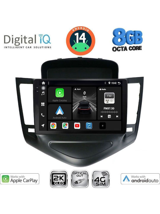 Digital IQ Car Audio System for Chevrolet Cruze 2008-2012 (Bluetooth/USB/WiFi/GPS/Apple-Carplay/Android-Auto) with Touch Screen 9"