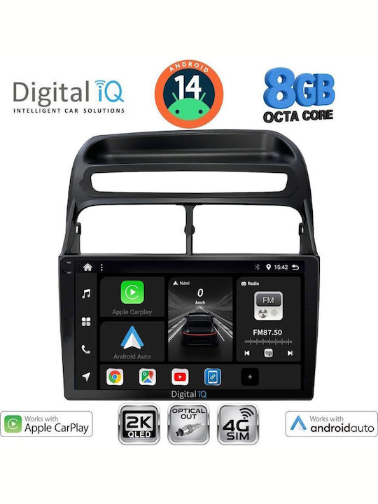 Digital IQ Car Audio System for Fiat Linea 2007-2011 (Bluetooth/USB/WiFi/GPS/Apple-Carplay/Android-Auto) with Touch Screen 9"