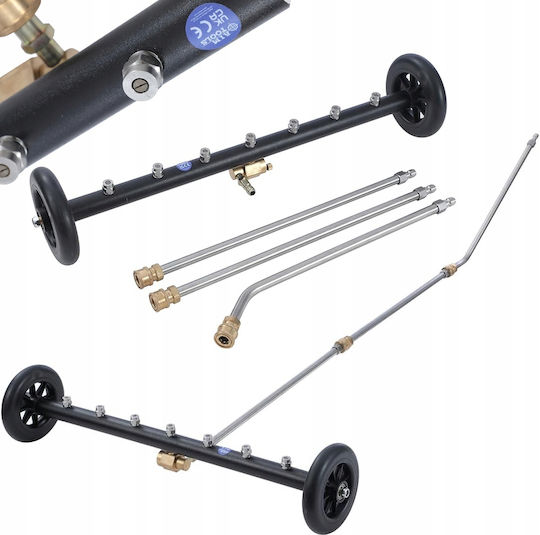 Undercarriage Washing Lance 275 Bar 7 Nozzles 40° Quick Coupling 1/4” 3 Lances 126cm