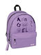Backpack 32x19x42 2 Main Compartments Light Purple Lilac Angel