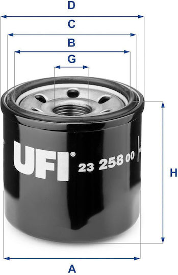 Ufi Oil Filter 23.258.00