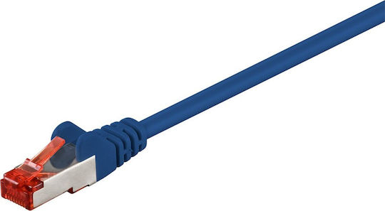 Goobay S/FTP Kat.6 Gigabit Netzwerkkabel Ethernet 0.25m Blau