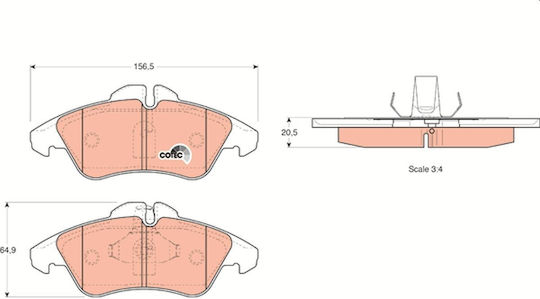Trw Brake Pad Set Disc Brake Gdb1220