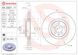 Brembo Brake Disc 09.d251.11 Brembo Brake Disc 09.d251.11