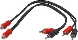 Autoconnect L1rcay2m1fc 2 Male 1 Female Coaxial Rca Splitters 0.3m Ζεύγος Autoconnect L1rcay2m1fc 2 Male 1 Female Coaxial Rca Splitters 0.3m Ζεύγος