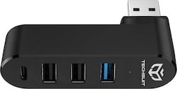Techsuit Hub USB 4 Porturi (USB-A) HUB052 H17 Techsuit Hub USB 4 Porturi (USB-A) HUB052 H17