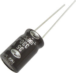 330μf 35v Low Impedance ; Samwha Σειρά Wl ; 5000h @ 105°c ; Ø10x16mm; Pitch:5mm ; Wl1v337m10016bb