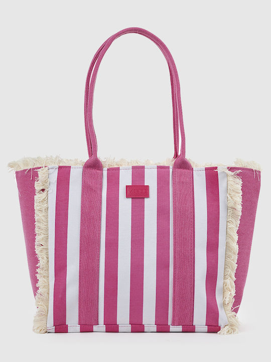 Verde Fuchsia Canvas Beach Bag from Verde