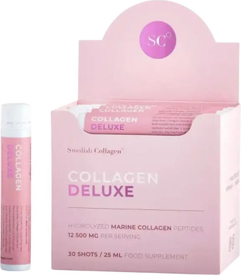 Swedish Collagen Колаген Deluxe 12500мг с Витамин C и Хиалуронова Киселина 30 x 25мл