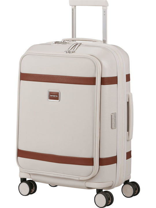 Samsonite Spinner Βαλίτσα Ταξιδίου Καμπίνας Σκληρή Μπεζ με 4 Ρόδες Ύψους 55εκ.