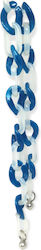 Ananna Acryl Brillenkette Blau Weiß