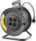 Technik Extension Reel Cord 3 x 1mm²/50m Black