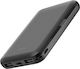 Akashi Power Bank 5000mAh с 2 USB-A порта и USB-C порт Черен