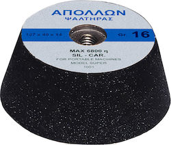 Căpățână de Șlefuire pentru Polizor Unghiular cu Prindere M14 pentru Șlefuirea Betonului și Marmurei 127x49x14mm Granulație Gr 16 Apollon Abrasives