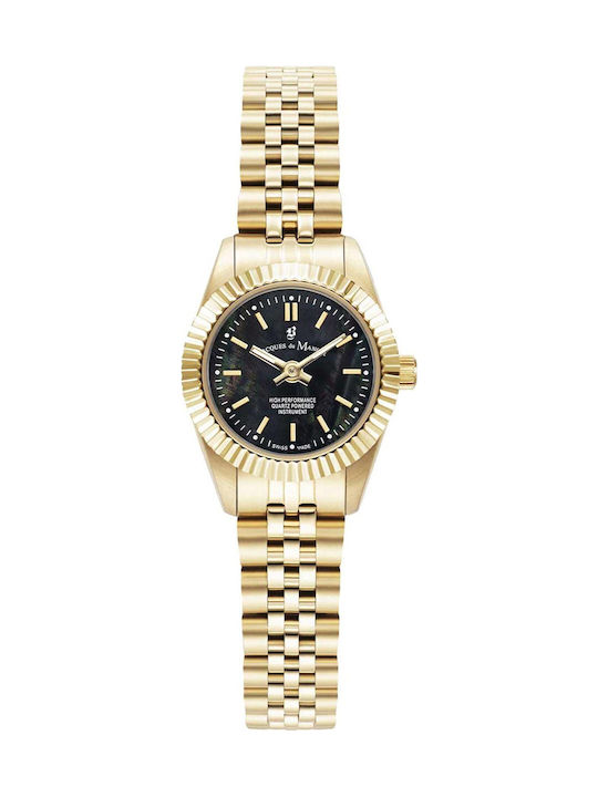 Jacques Du Manoir Women's Watch with Gold Metal Bracelet