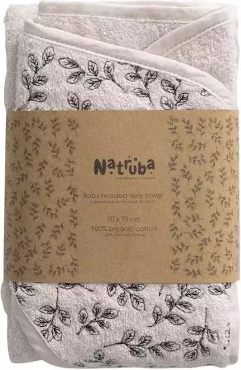 Natruba Baby Bath Towel Hooded 70x70cm