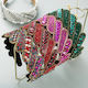 Retro Rhinestones Haar Stirnband Bunt