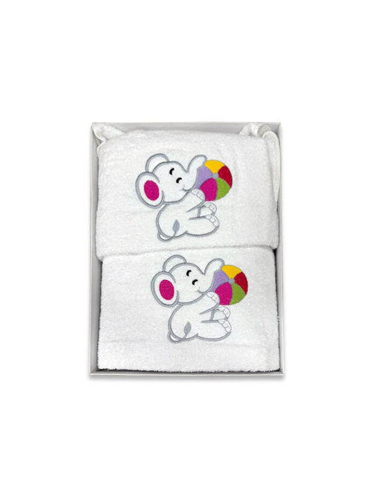 Set de prosoape pentru copii 2pcs Roz
