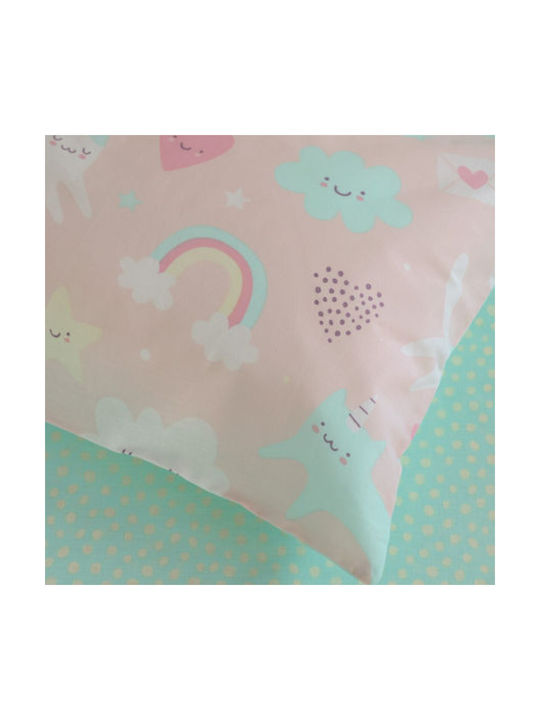 Nima Baby Duvet Cover Set With Pillowcase Pink 110x145cm