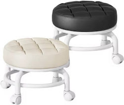 Wheeled Stool Black