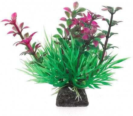 Aqua Natura Pflanze Aquarium Dekoration Grüne-pinke Kunststoff 10 Cm Wachsende Triebe Spirulina