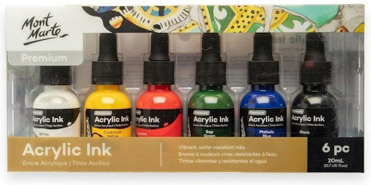 Mont Marte Acrylfarben Set 6 Stück 20ml Monk0001