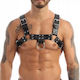Leather Body Male Harness Black