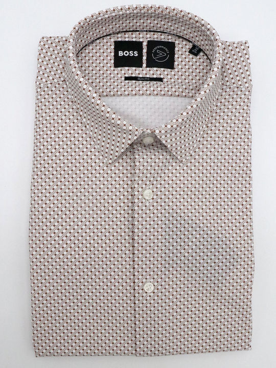 Boss Long-sleeved Shirt Brown-white