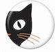 Thinkofme Decorative Magnet 5.9cm Black Cat White Background M223