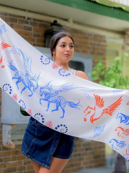 Kalfas Luxury Silk Pure silk scarf Women's Silk...