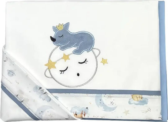 Baby Star Baby Bettlaken Set mit Angepasst Weiß 110x150cm