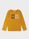 Kids Long-Sleeved Yellow Basic Top