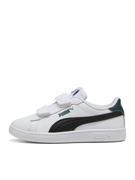 Puma Smash Kinder Sneakers mit Klettverschluss Weiß 392033-22