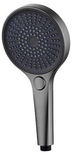 Handheld Showerhead Abs 3 Functions Imex Arizona Mda020/bgm Black Gun Metal Pvd Φ12cm