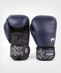 Venum Boxhandschuhe Leder für Kampf Schwarz