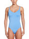 Vneck One Piece Αθλητικό Ολόσωμο Μαγιό Γαλάζιο