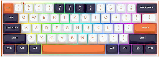 Redragon Hall Effect Gaming Keyboard 60% with RGB lighting (English US) Multicolour