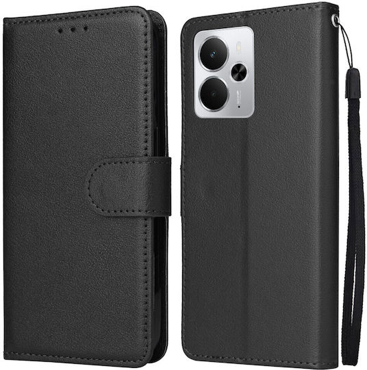 Mad Mask Back Cover Synthetic Leather / Leather Magnetic Black (Realme 14 5G, Realme P3 5G)