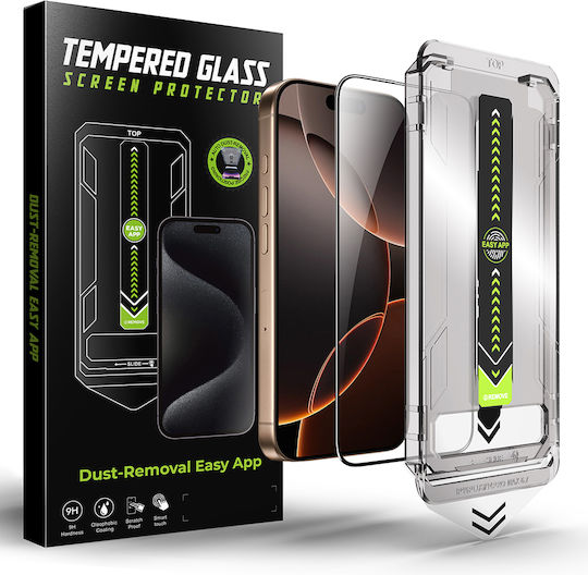 Techsuit Gehärtetes Glas Schwarz (iPhone 12 / 12 Pro)