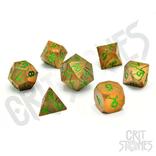 Critstones Metal Dice Set Gorgon Gaze 7