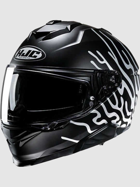 HJC i71 Celos Schwarz/Silber Motorradhelm Volles Gesicht ECE 22.06 mit Pinlock und Sonnenblende
