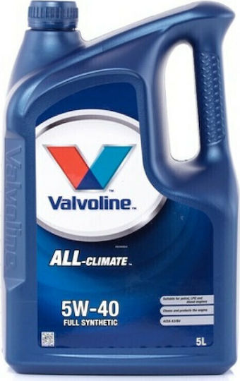 Valvoline All Climate Синтетичен Масло за Автомобили 5W-40 5лт