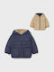 Kinder Steppjacke Beidseitig mit Kapuze Blue, Beige